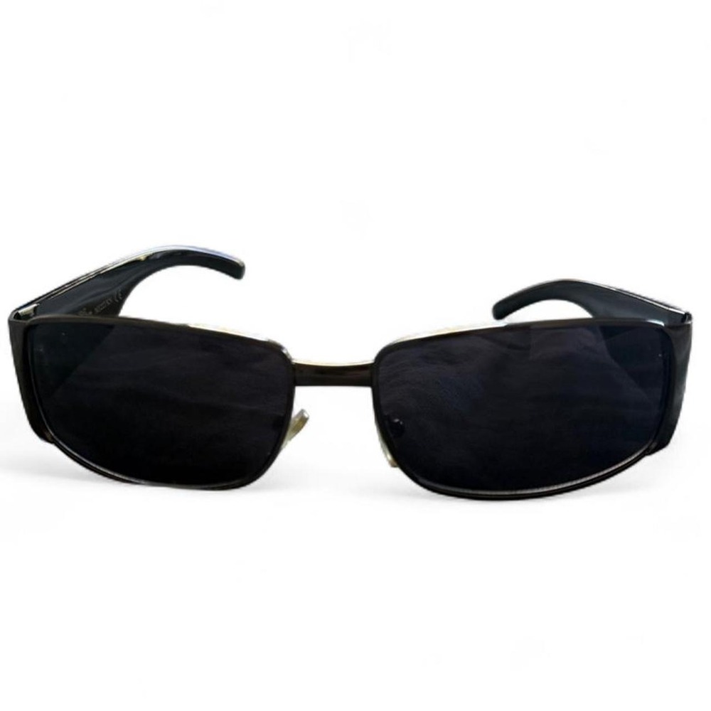 Vintage Khan Black Wrap Sunglasses Mens Lion Crest M3222/KN